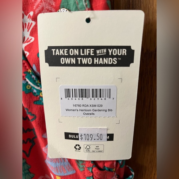 Brand New With Tags Duluth Trading Co. Women’s Heirloom Gardening Bib Overalls - Picture 4 of 5